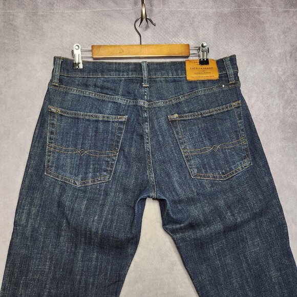 Lucky Brand 221 Jeans Mens 32x30 Straight Denim Stretch Casual Pants Dark Wash - Picture 1 of 16